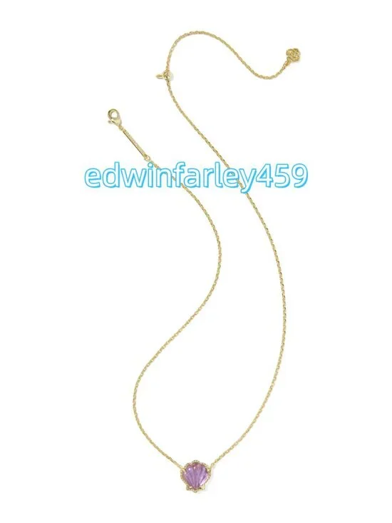 Brynne Shell Gold Short Pendant Necklace - Picture 3 of 3